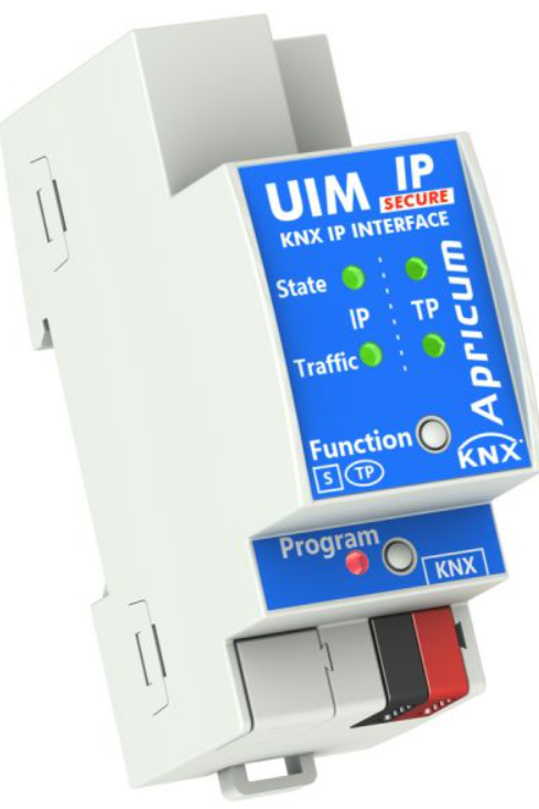 KNXnet/IP secure Programmierschnittstellen, 4 Tunnelverbindungen, DIN-Schienen, Ref. UIMip-Sec