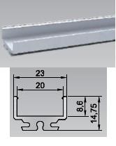 Perfil de montaje para tira de LEDs (2 m)