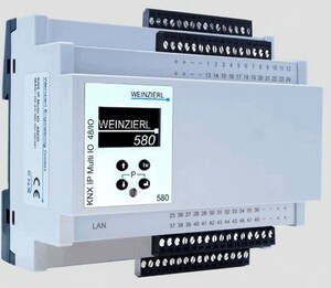 ACTUATOR UNIVERSAL BINARY INTERFACE FOR BUILDING CONTROL  WITH 48 CONFIGURABLE IN- AND OUTPUTS, KNX IP Multi IO 580 