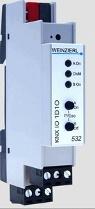 KNX dimmer / switching actuator, LED 12/24VDC, 1 binary output / 1 dimmer output, Power: 144W, voltage controlled, 8A, DIN rail, Ref.  5313