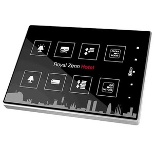 Zennio Kapazitiver KNX-Taster Touch-MyDesign, Individuelle Gestaltung der bedruckten Oberfläche, 8 Haupt-Tastflächen, 5 Hilfs-Tastflächen